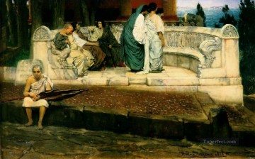 una exedra romántica Sir Lawrence Alma Tadema Pinturas al óleo